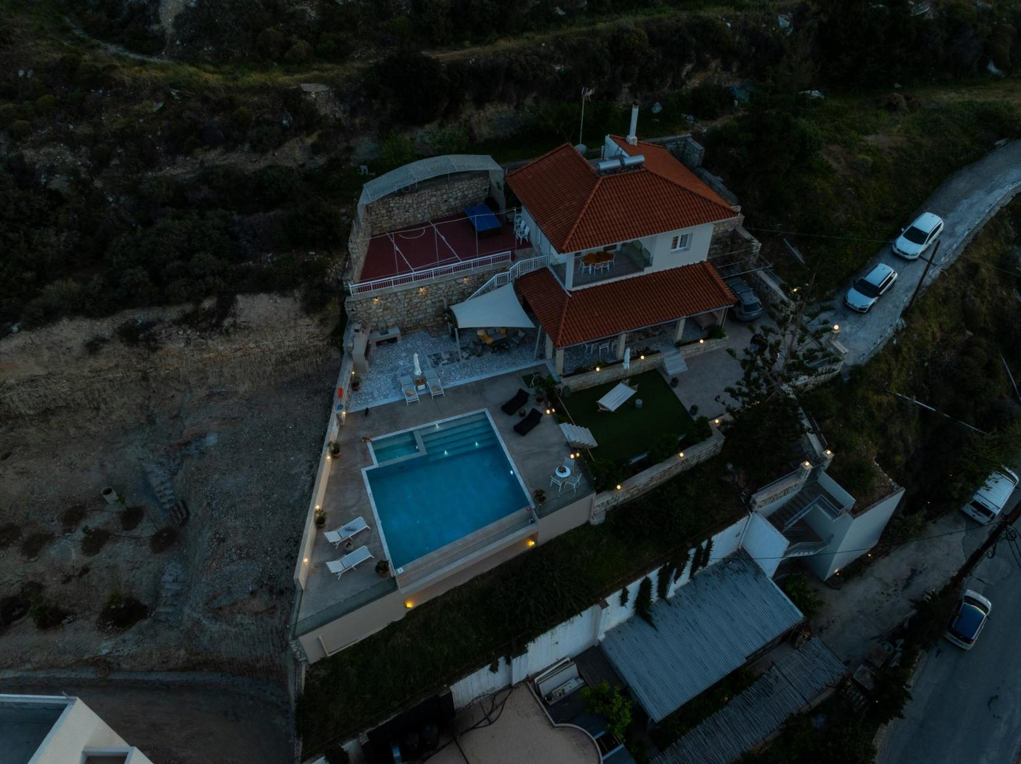 Amazing View Villa Aliki With Infinity Pool & Spa Ligaria  Exteriér fotografie