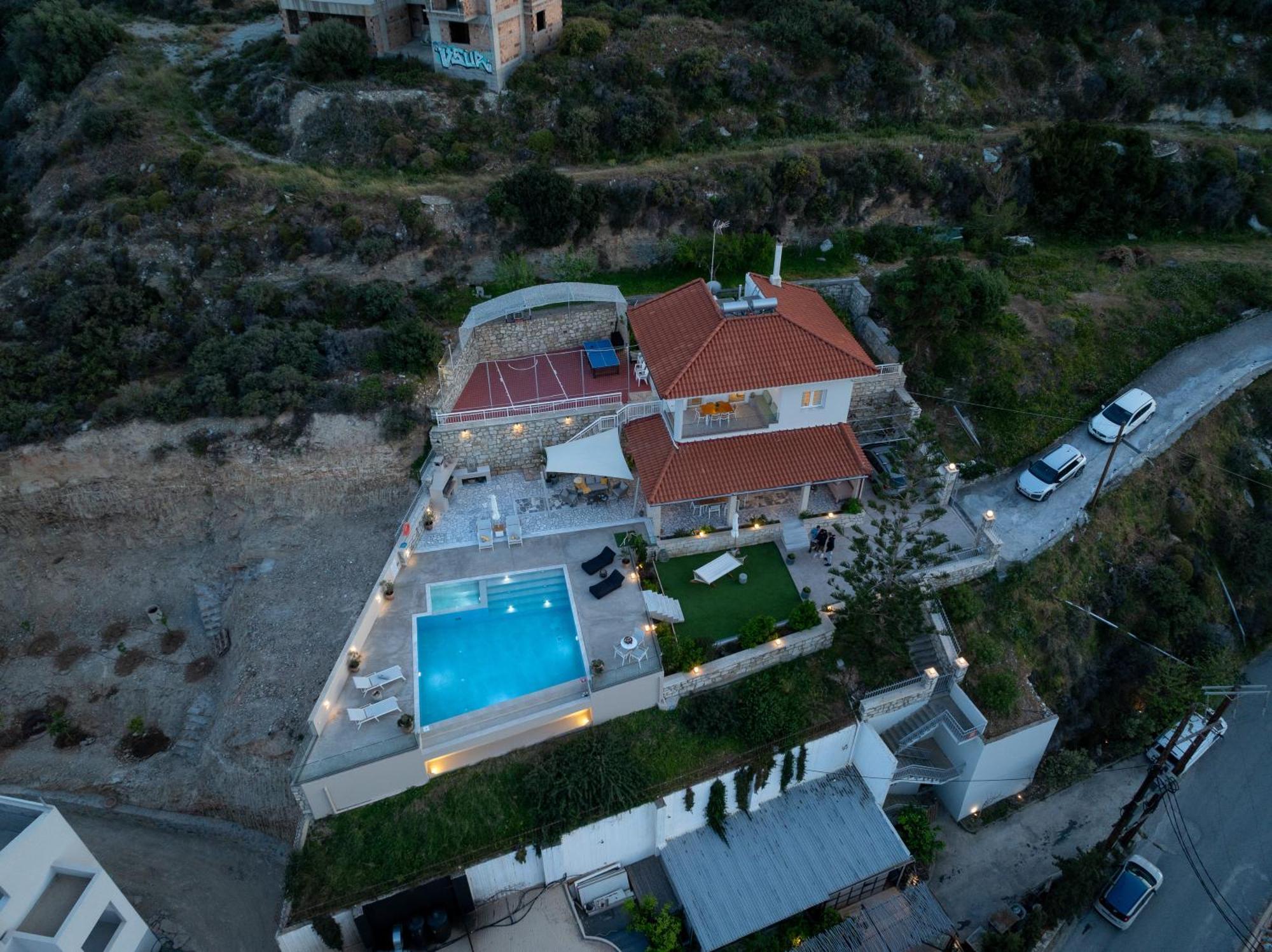 Amazing View Villa Aliki With Infinity Pool & Spa Ligaria  Exteriér fotografie